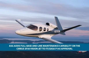 Read more about the article <strong>ASG adds full base and line maintenance capability on the Cirrus SF50 Vision Jet to its EASA P145 capability.</strong>
